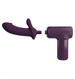 Pretty Love - DJ SCHOLAR Fully Automatic Thrusting Massage Gun (Chargeable - Purple)